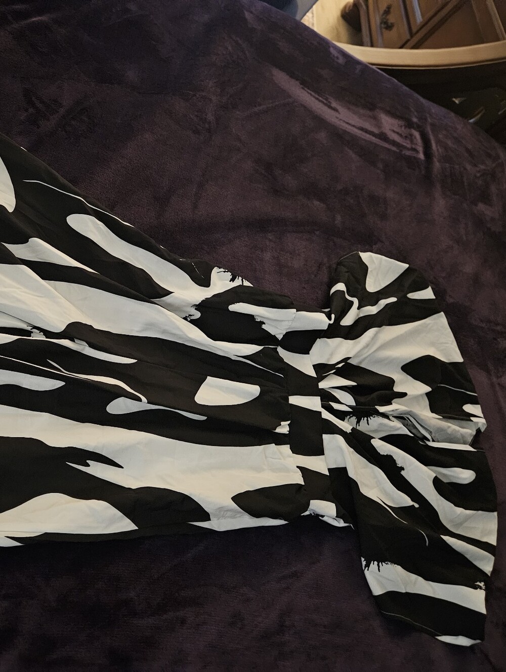 Shein Black & White Zebra-Print Women's Dress
